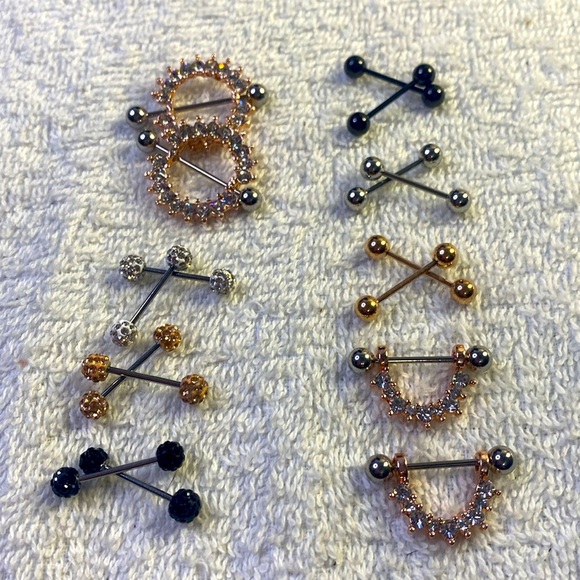 # 43 16G 14G Surgical Steel Tongue Ring,Shield Barbell Ring Bar Body Piercing - Picture 6 of 6